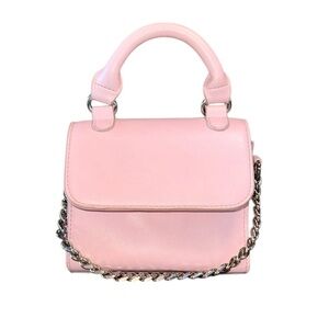 Madden NYC Women's Structured Faux Leather Crossbody Handbag in Blush Pink